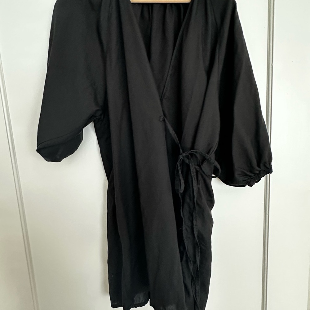 Elegant Black Wrap Dress